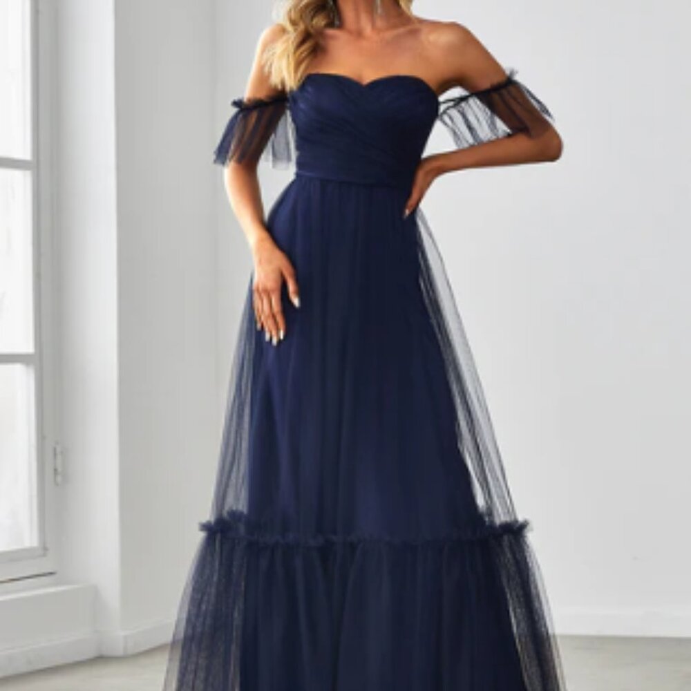 Strapless A Line Evening Dress Size 12